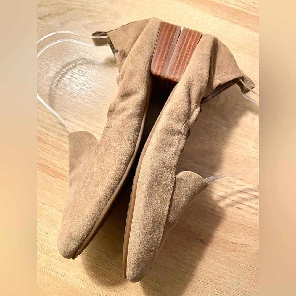 Abeo Light Tan Suede Slip-On Loafers - Picture 3 of 7